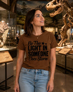 WOMENS COFFEE BROWN ROUNDNECK T-SHIRT