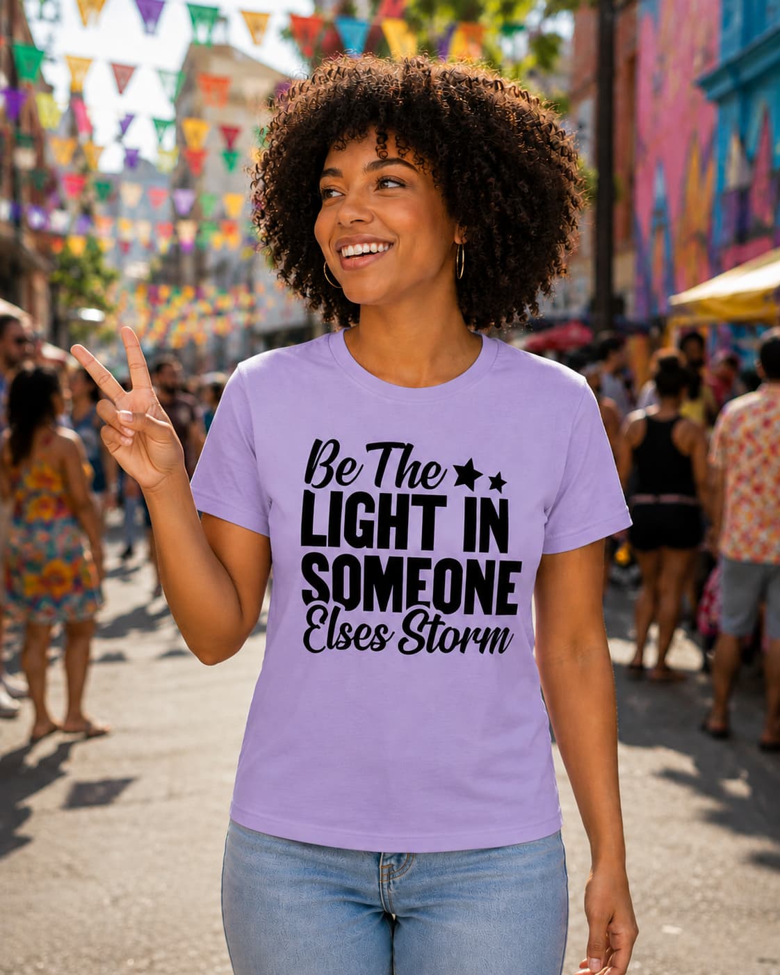 WOMENS IRIS LAVENDER ROUNDNECK T-SHIRT