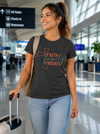 WOMENS BLACK ROUNDNECK T-SHIRT