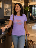 WOMENS IRIS LAVENDER ROUNDNECK T-SHIRT