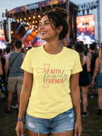 WOMENS BUTTER YELLOW ROUNDNECK T-SHIRT