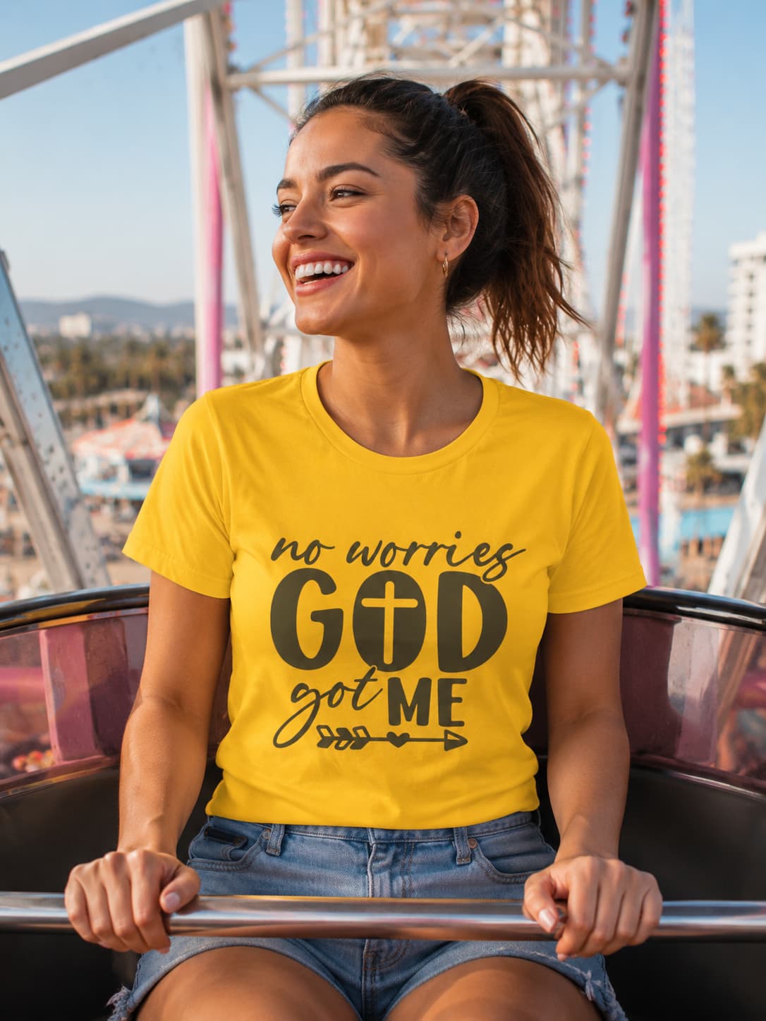 WOMENS GOLDEN YELLOW ROUNDNECK T-SHIRT