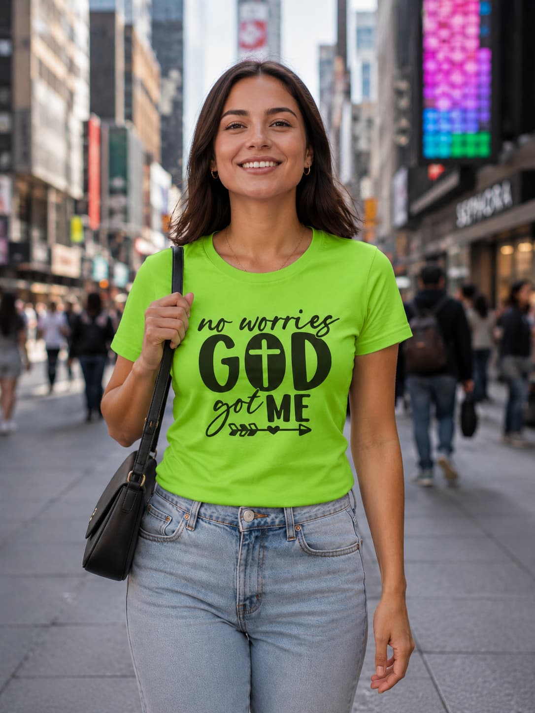 WOMENS LIRIL GREEN ROUNDNECK T-SHIRT