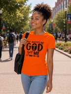 WOMENS ORANGE ROUNDNECK T-SHIRT