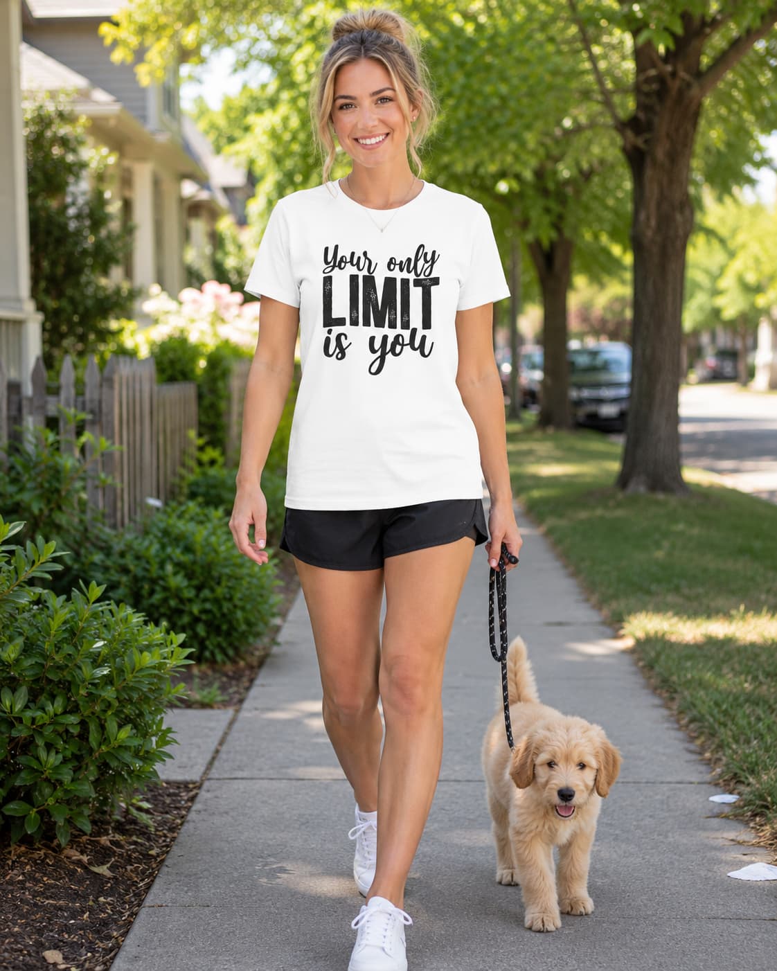 WOMENS WHITE ROUNDNECK T-SHIRT