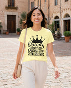 WOMENS BUTTER YELLOW ROUNDNECK T-SHIRT