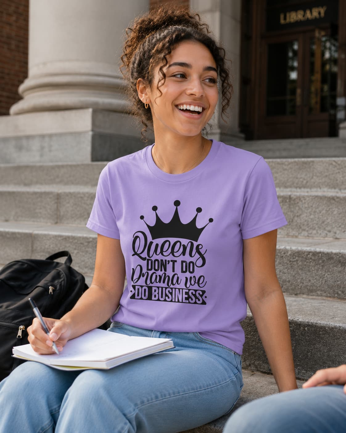 WOMENS IRIS LAVENDER ROUNDNECK T-SHIRT