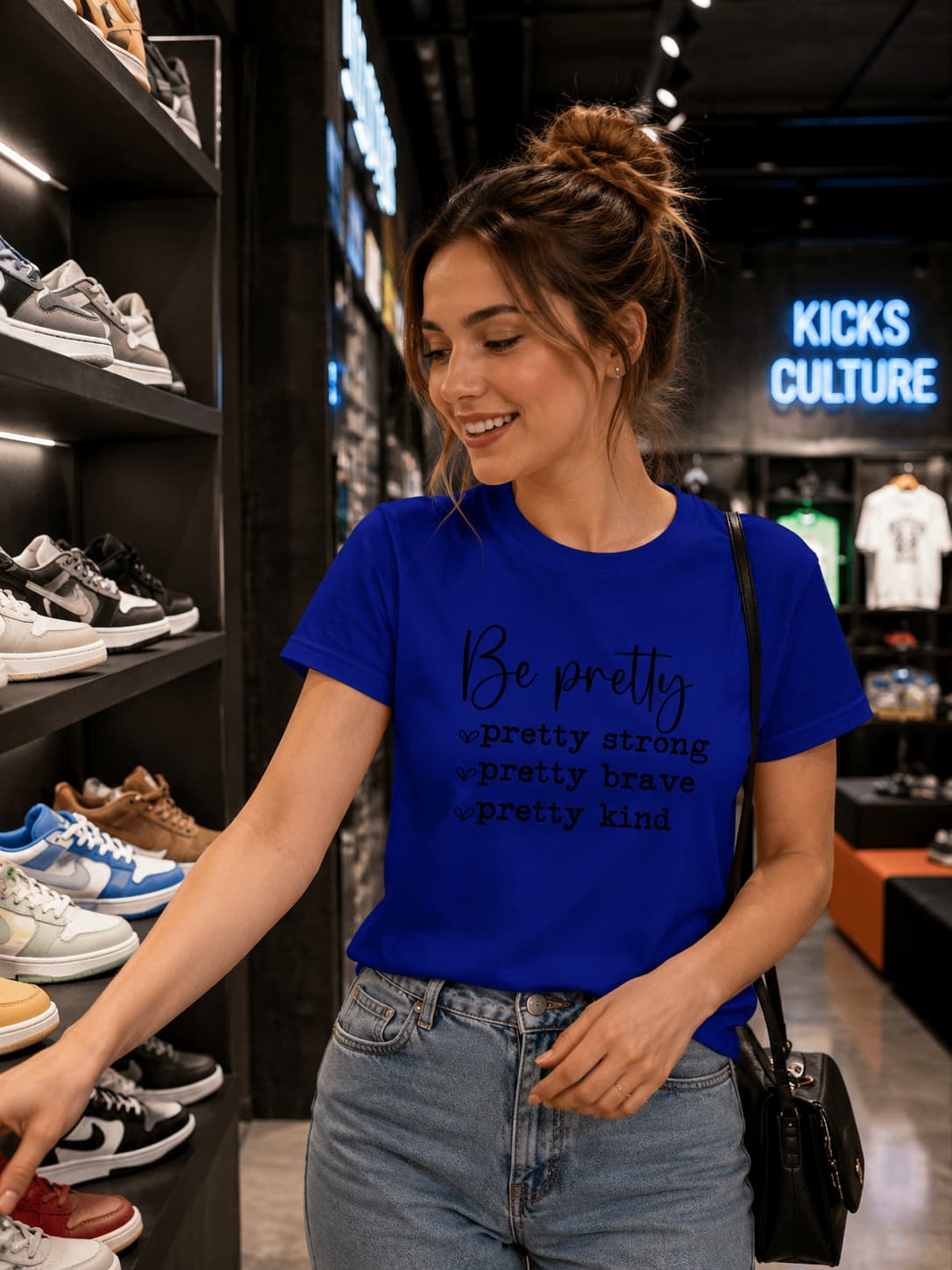 WOMENS ROYAL BLUE ROUNDNECK T-SHIRT