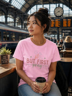 WOMENS LIGHT PINK ROUNDNECK T-SHIRT