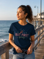 WOMENS NAVY BLUE ROUNDNECK T-SHIRT