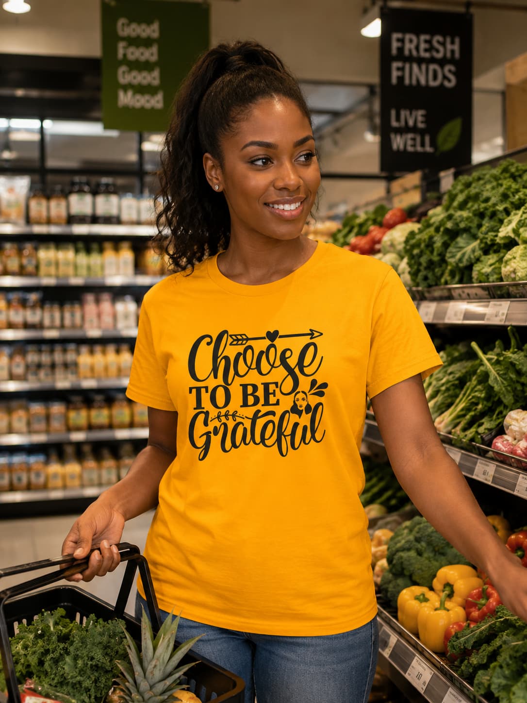 WOMENS GOLDEN YELLOW ROUNDNECK T-SHIRT