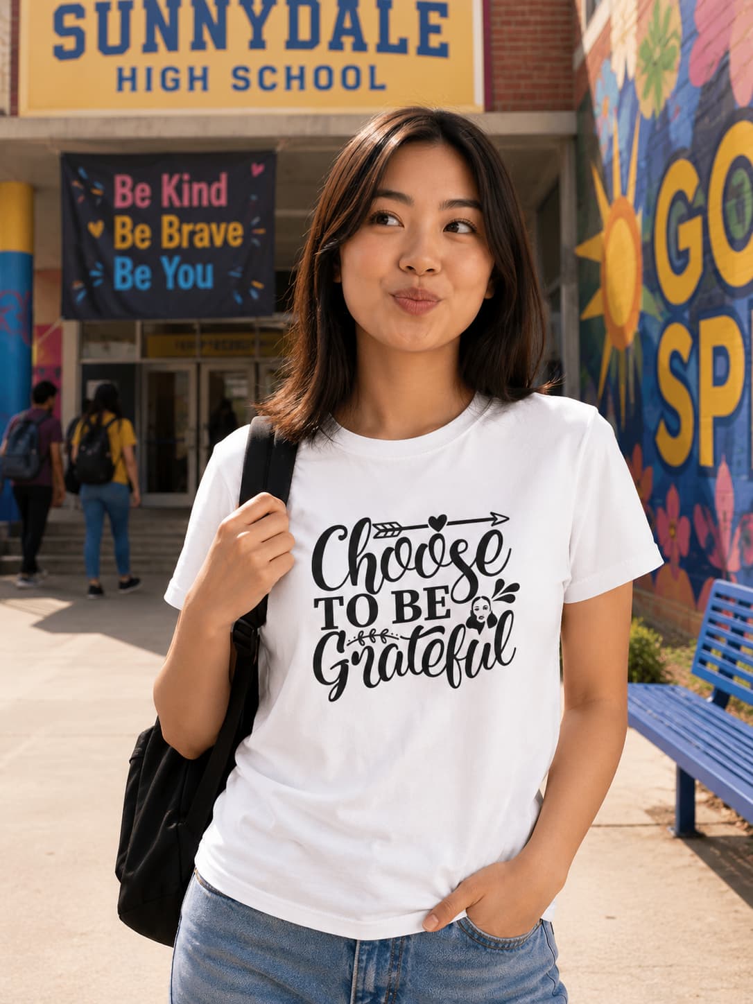 WOMENS WHITE ROUNDNECK T-SHIRT