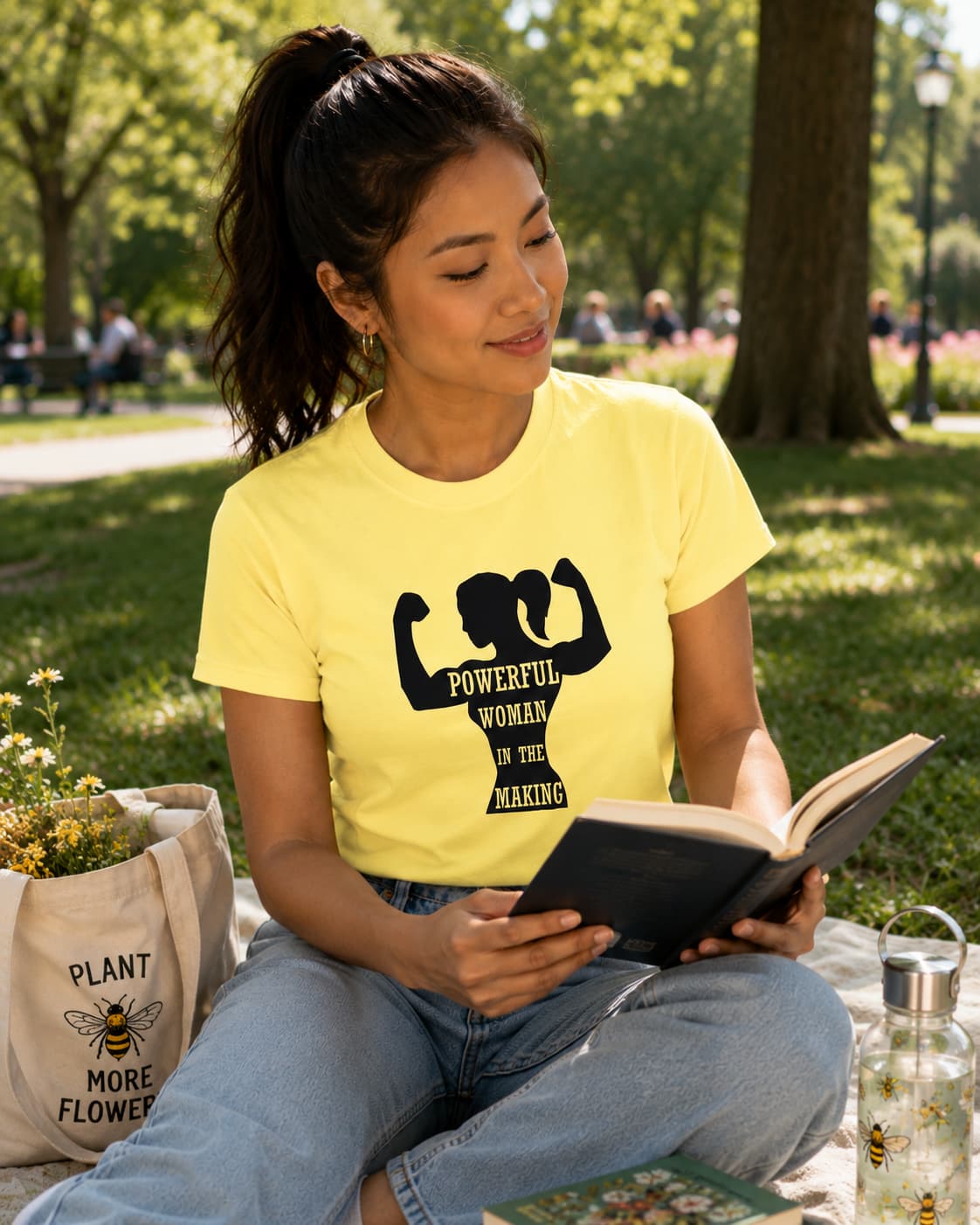 WOMENS BUTTER YELLOW ROUNDNECK T-SHIRT