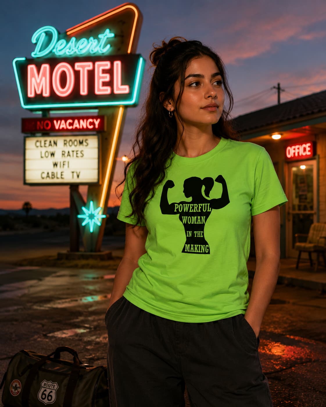 WOMENS LIRIL GREEN ROUNDNECK T-SHIRT