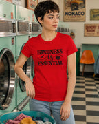 WOMENS RED ROUNDNECK T-SHIRT