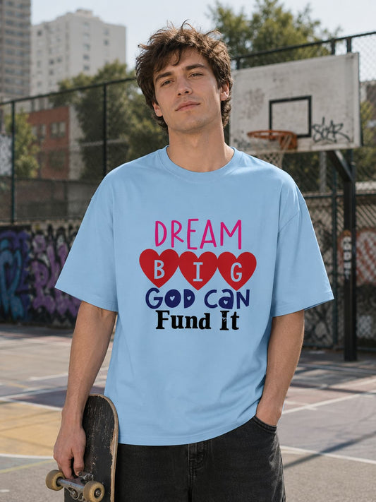 MENS BABY BLUE OVERSIZED T-SHIRT