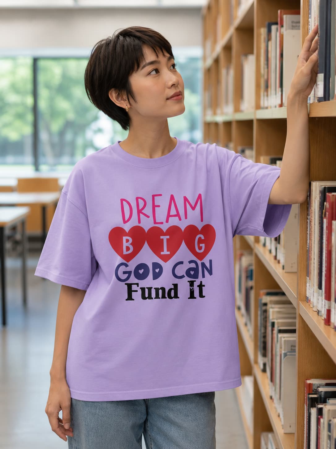WOMENS IRIS LAVENDER OVERSIZED T-SHIRT