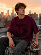 MENS BURGUNDY OVERSIZED T-SHIRT