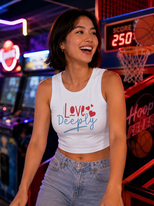 WOMENS WHITE CROP TANK TOP