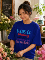 WOMENS ROYAL BLUE OVERSIZED T-SHIRT