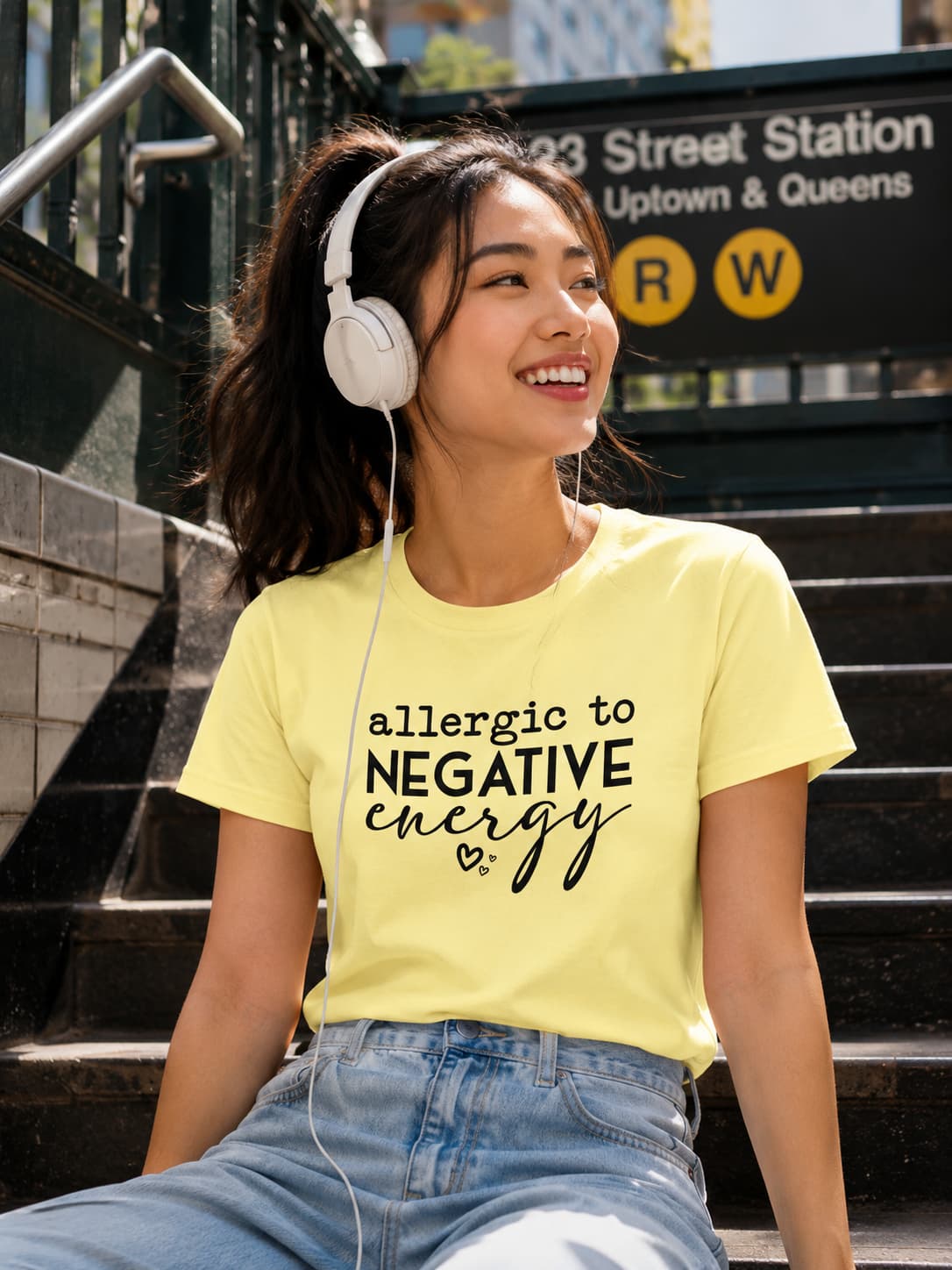 WOMENS BUTTER YELLOW ROUNDNECK T-SHIRT