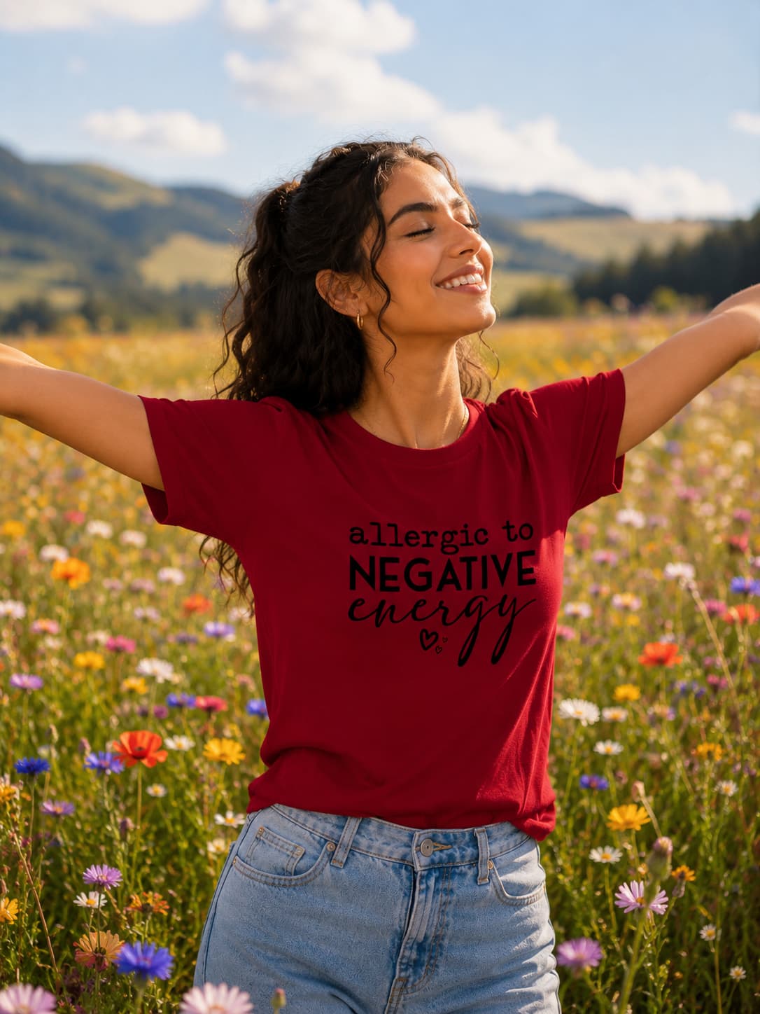 WOMENS MAROON ROUNDNECK T-SHIRT