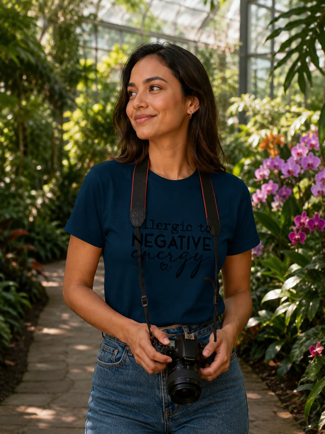WOMENS NAVY BLUE ROUNDNECK T-SHIRT