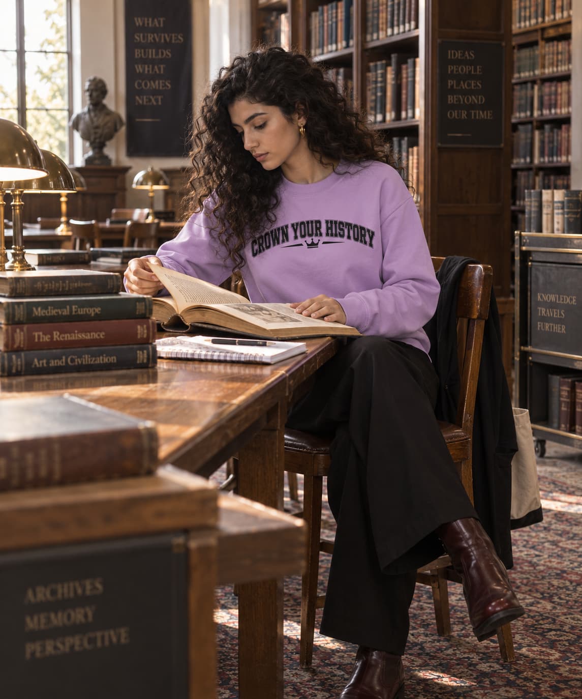 WOMENS IRIS LAVENDER SWEATSHIRTS