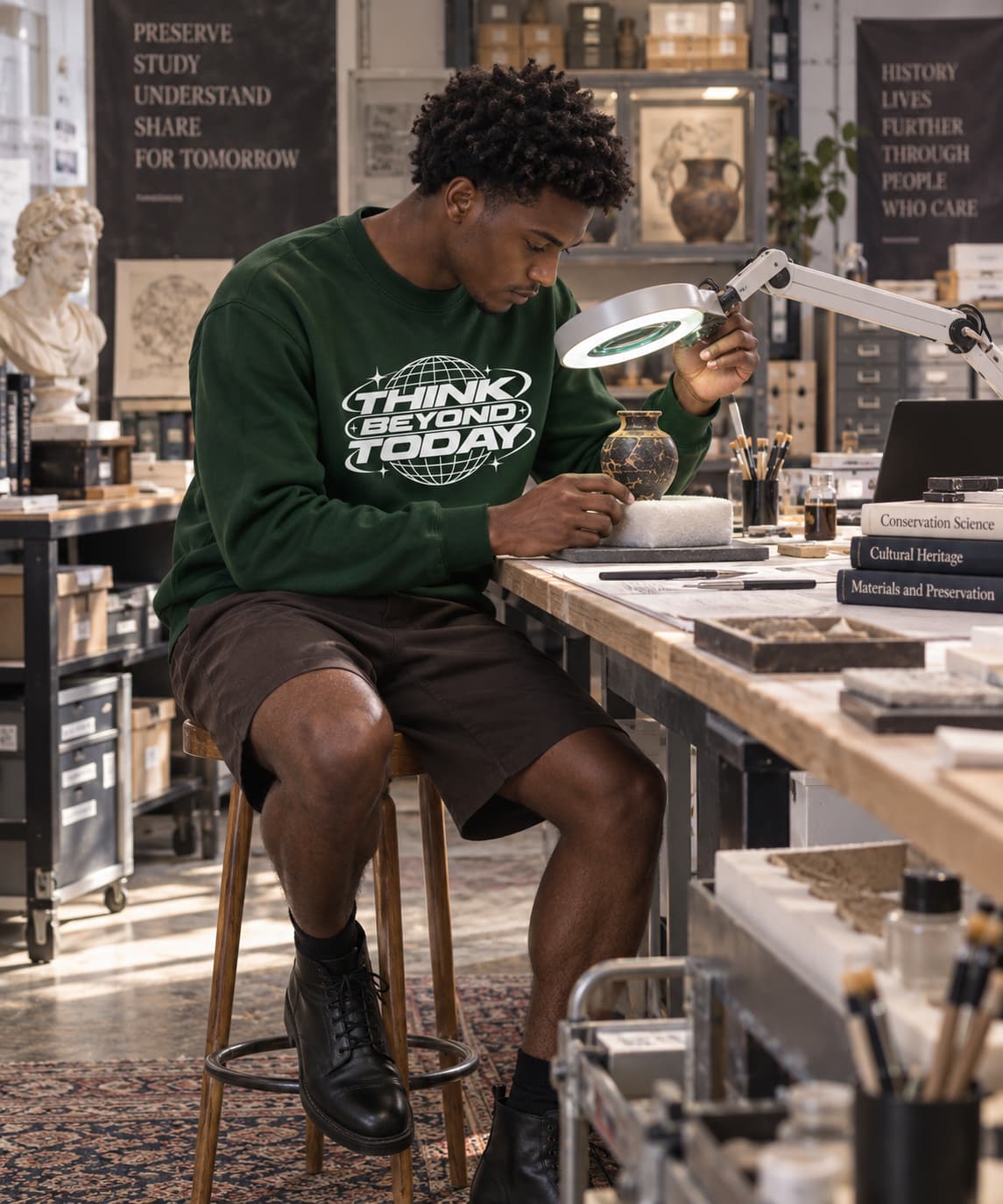 MENS OLIVE GREEN SWEATSHIRTS