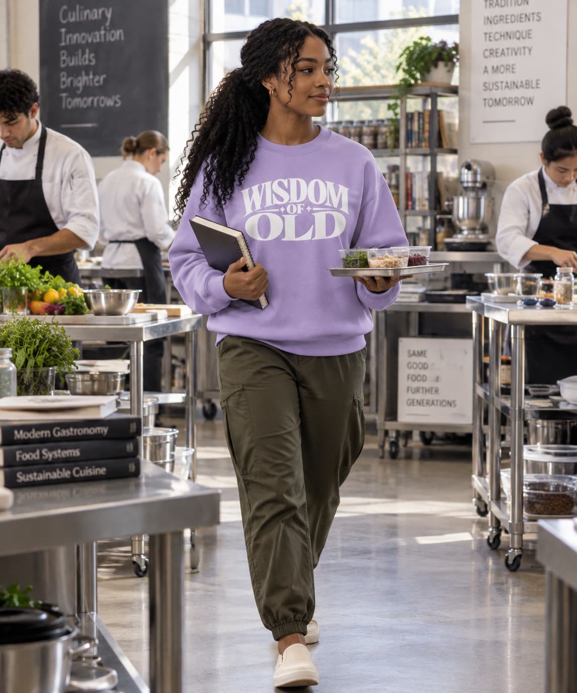 WOMENS IRIS LAVENDER SWEATSHIRTS