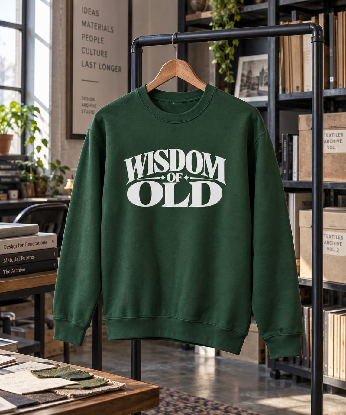 UNISEX OLIVE GREEN SWEATSHIRTS