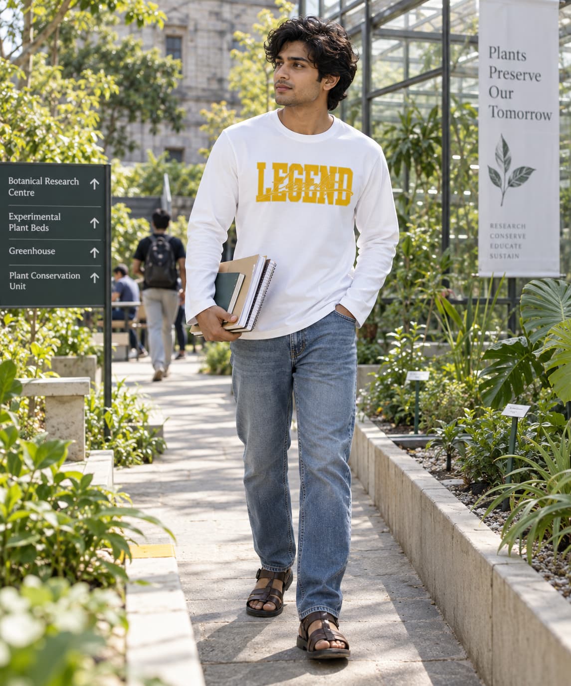 MENS WHITE ROUNDNECK FULL SLEEVE