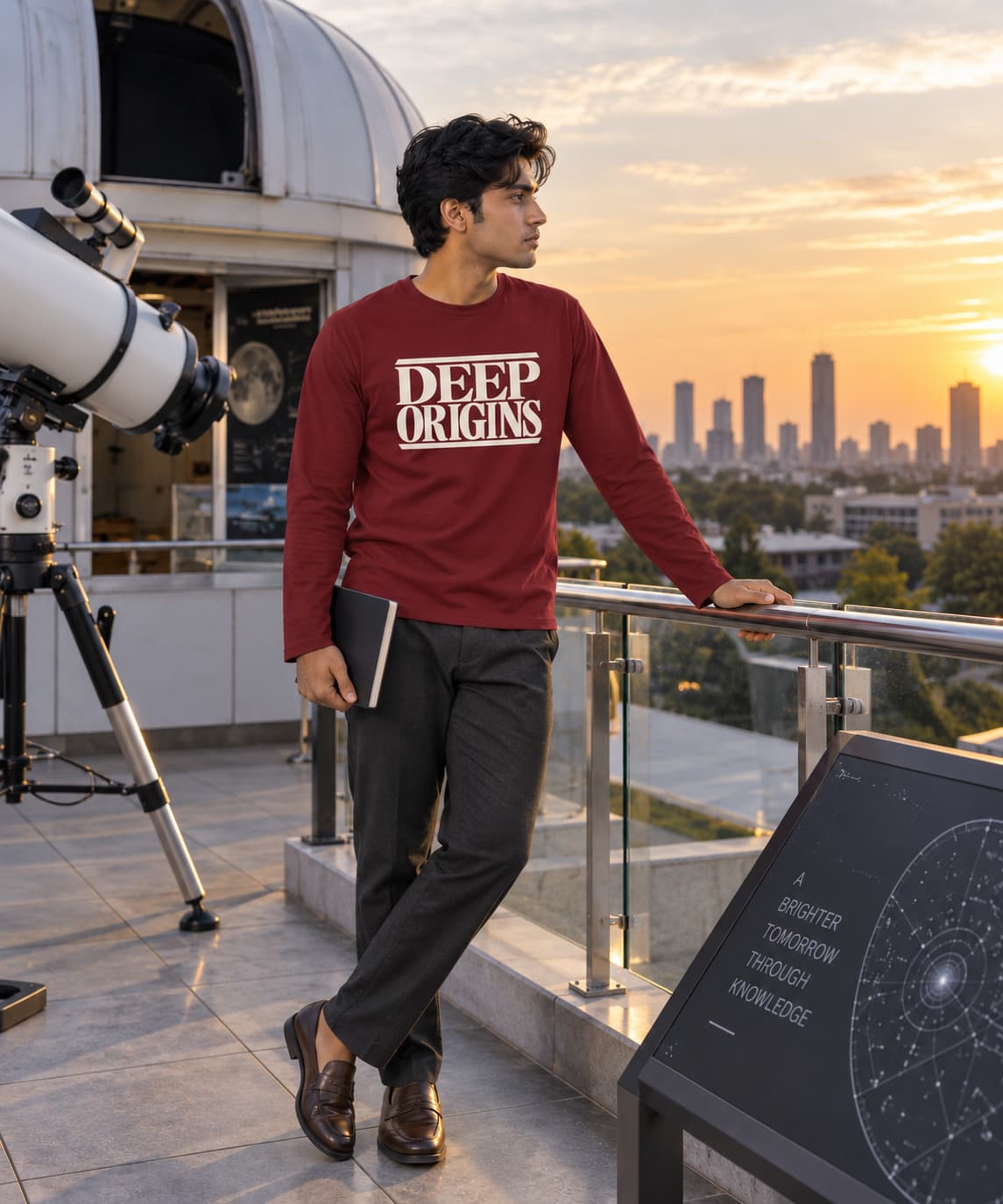 MENS MAROON ROUNDNECK FULL SLEEVE