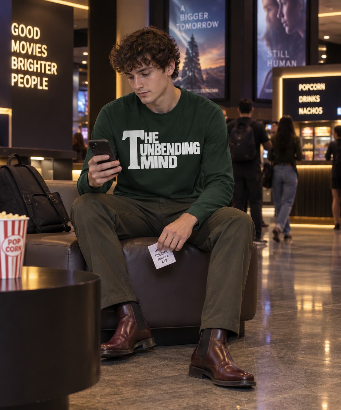 MENS OLIVE GREEN ROUNDNECK FULL SLEEVE