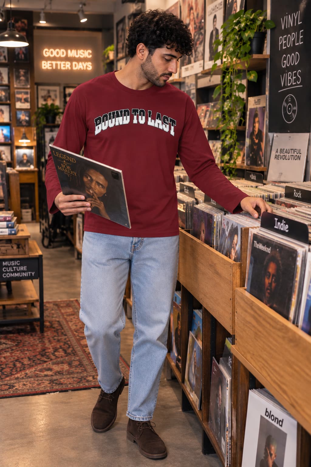 MENS MAROON ROUNDNECK FULL SLEEVE