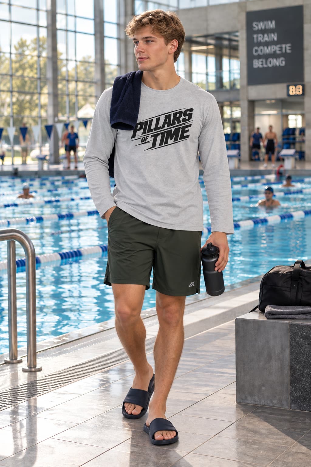 MENS MELANGE GREY ROUNDNECK FULL SLEEVE