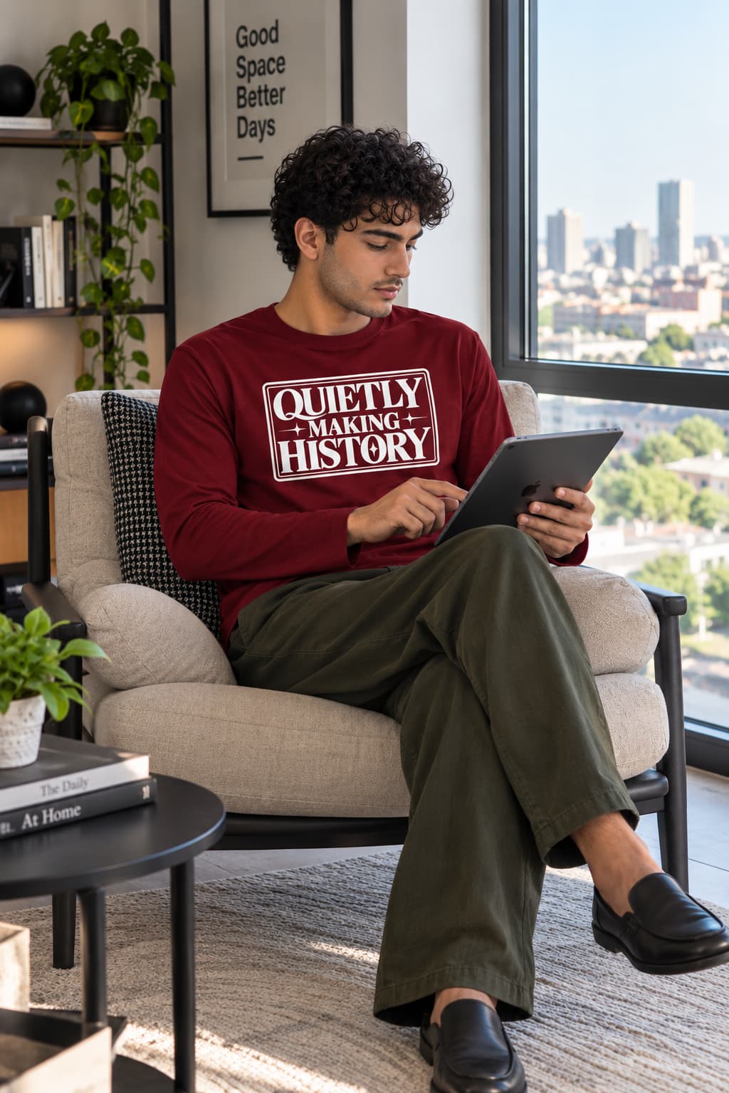 MENS MAROON ROUNDNECK FULL SLEEVE