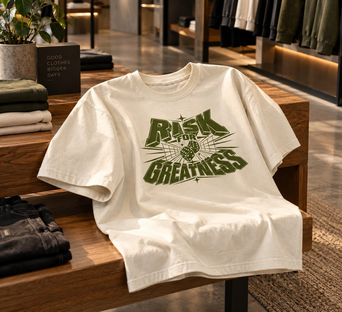 UNISEX OFF WHITE OVERSIZED ROUNDNECK T-SHIRT