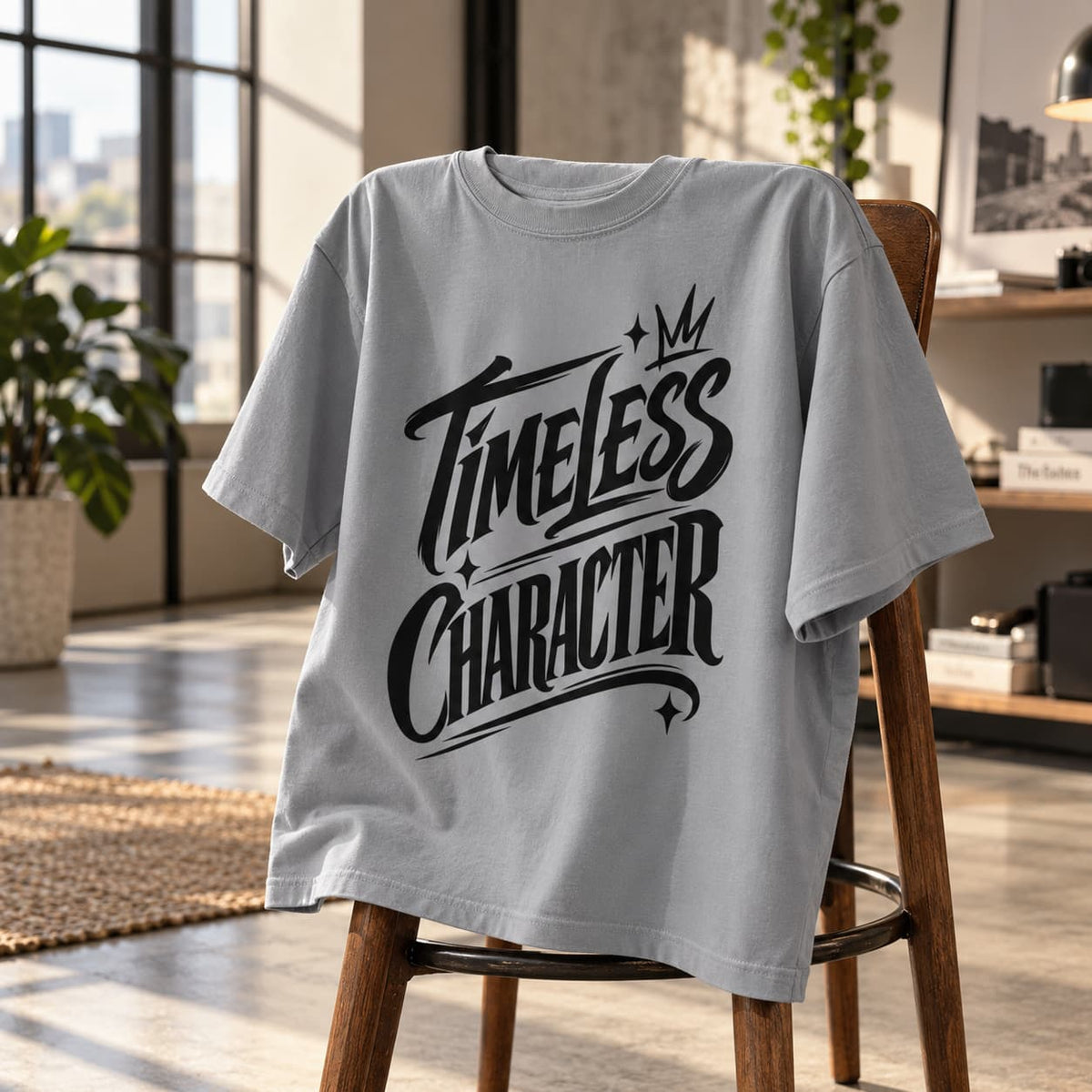 UNISEX SILVER FROST OVERSIZED ROUNDNECK T-SHIRT