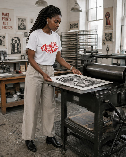 karavirs™ Outlive The Fear — White Women's Tee