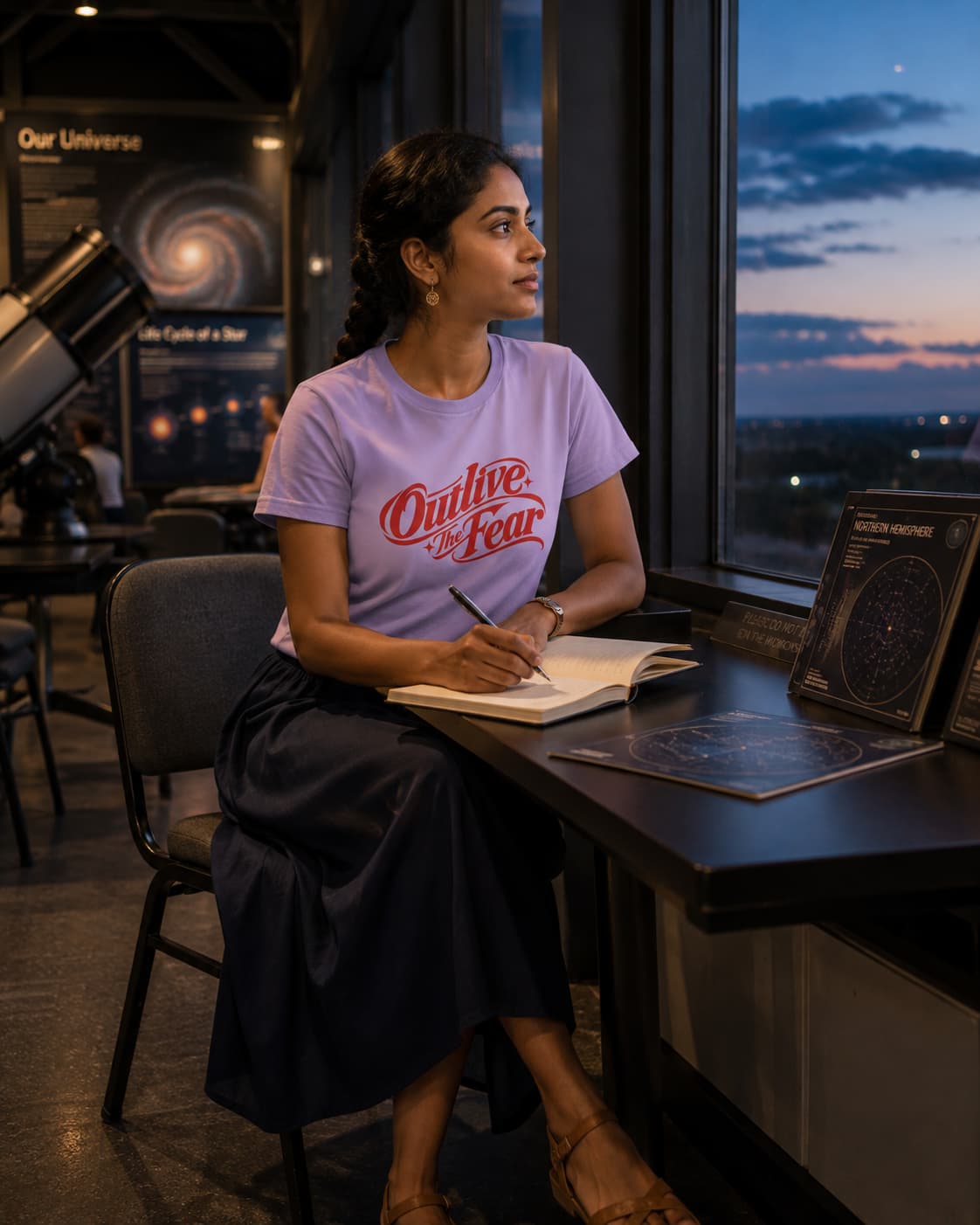 karavirs™ Outlive The Fear — Iris Lavender Women's Tee