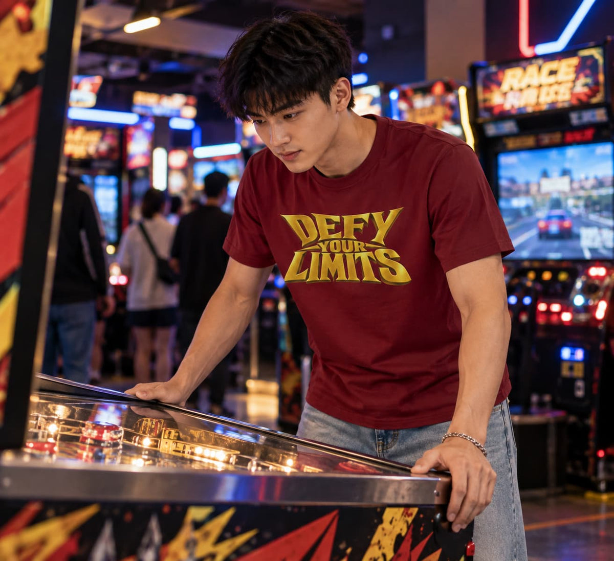 MENS MAROON ROUNDNECK T-SHIRT