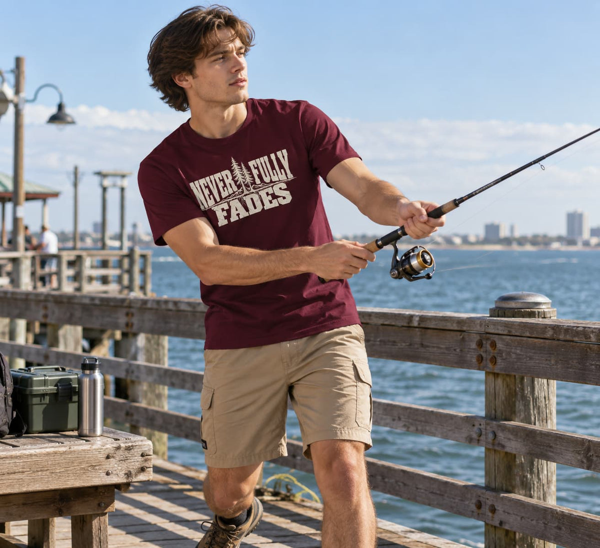 MENS BURGUNDY ROUNDNECK T-SHIRT