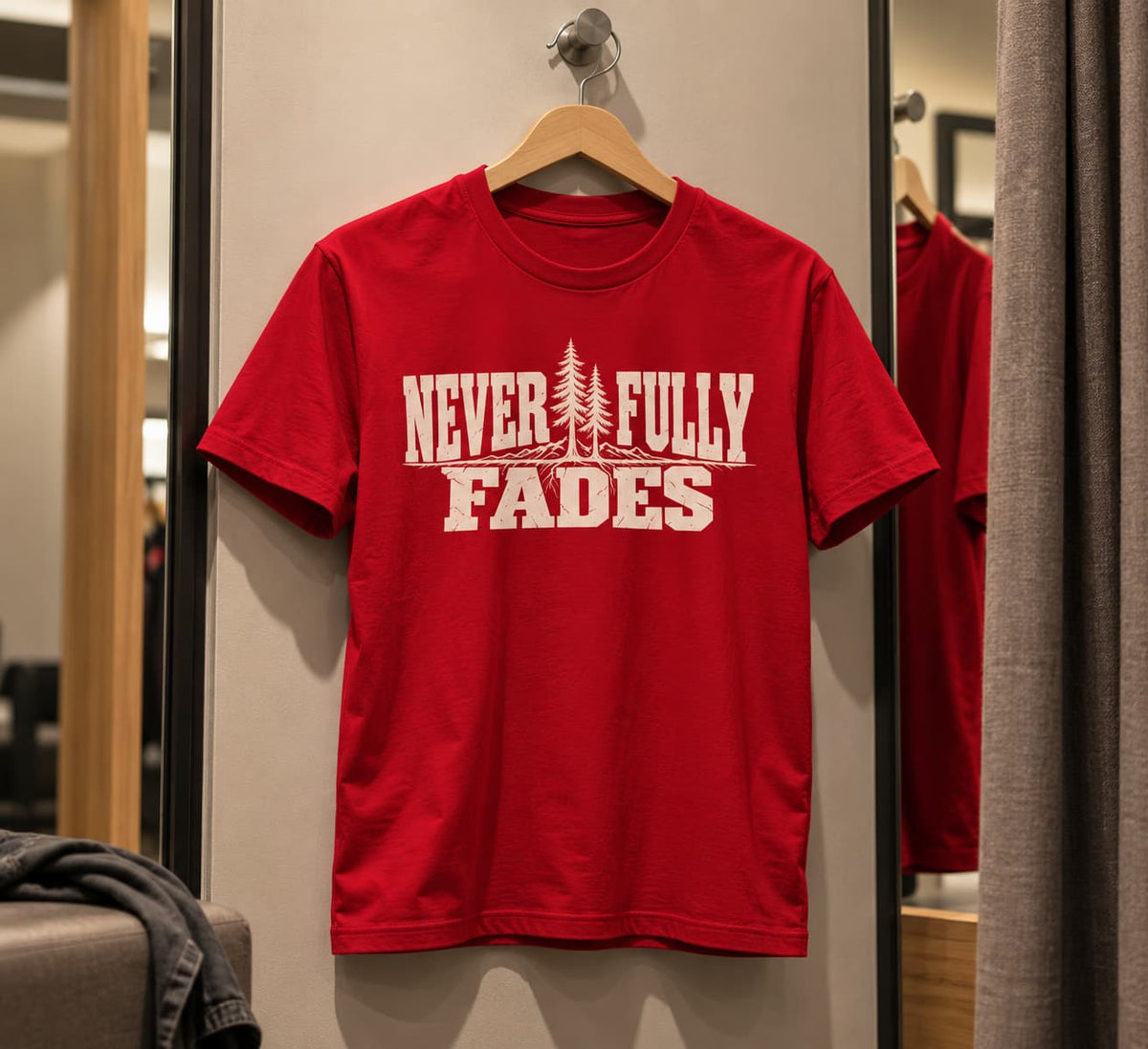 MENS RED ROUNDNECK T-SHIRT