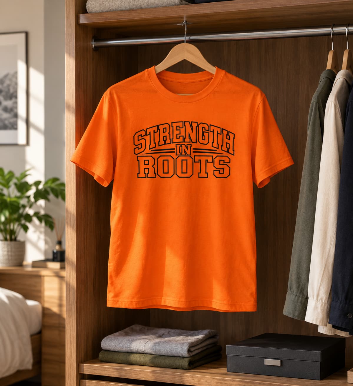 MENS ORANGE ROUNDNECK T-SHIRT