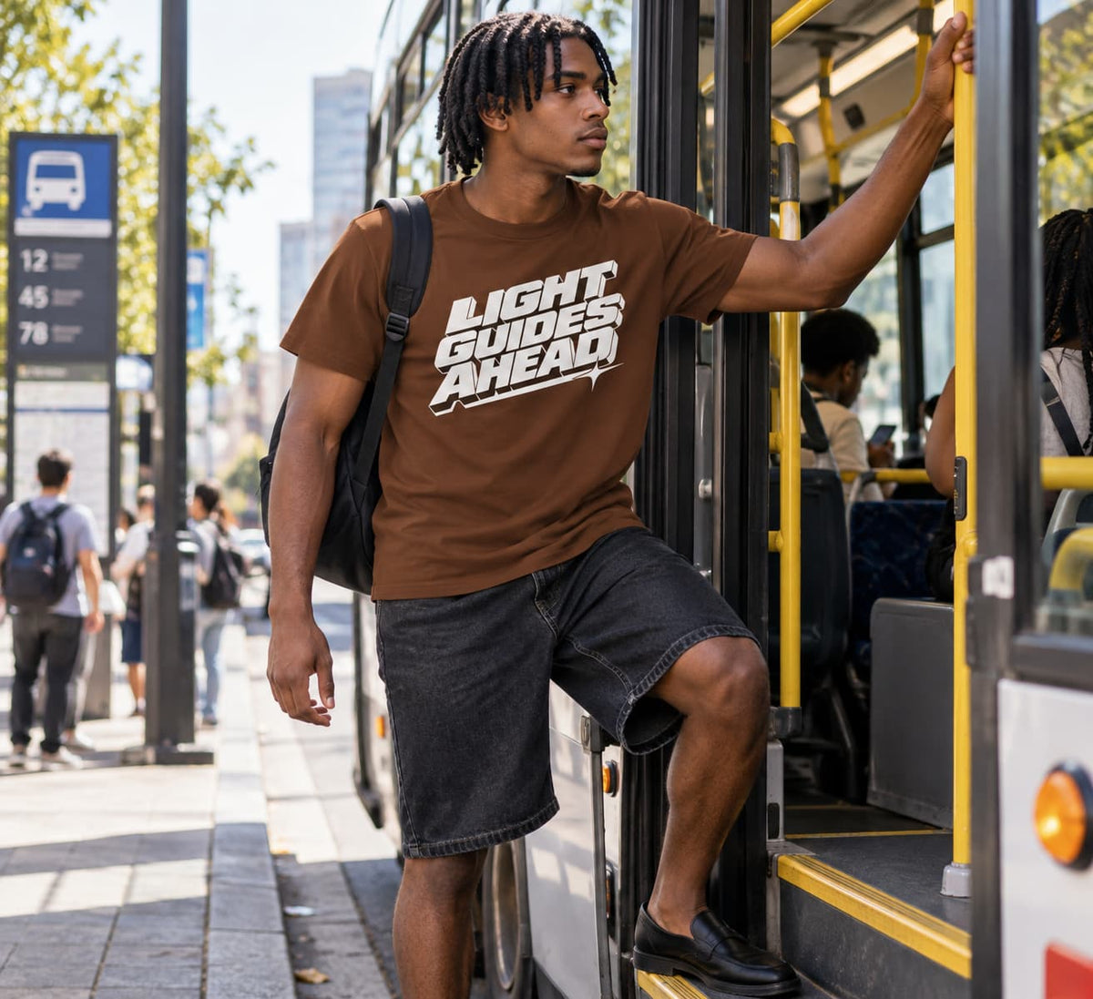 MENS COFFEE BROWN ROUNDNECK T-SHIRT