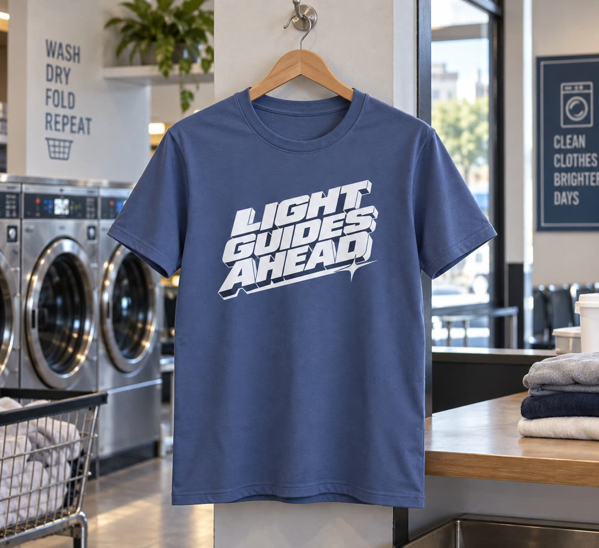 MENS SMOKE BLUE ROUNDNECK T-SHIRT