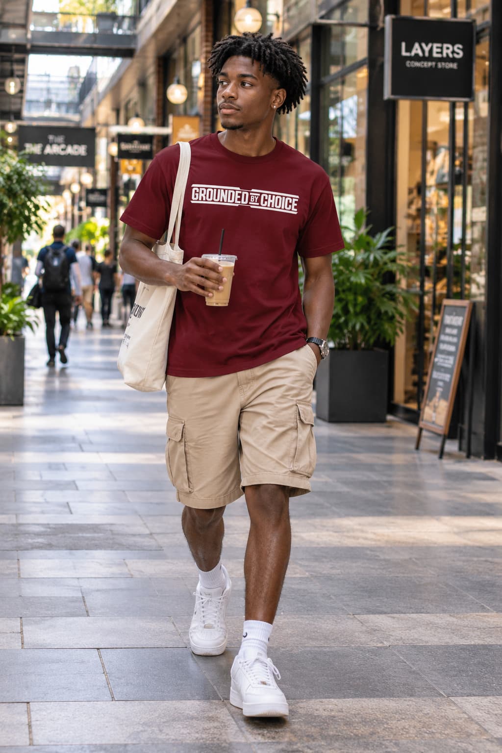 MENS MAROON ROUNDNECK T-SHIRT