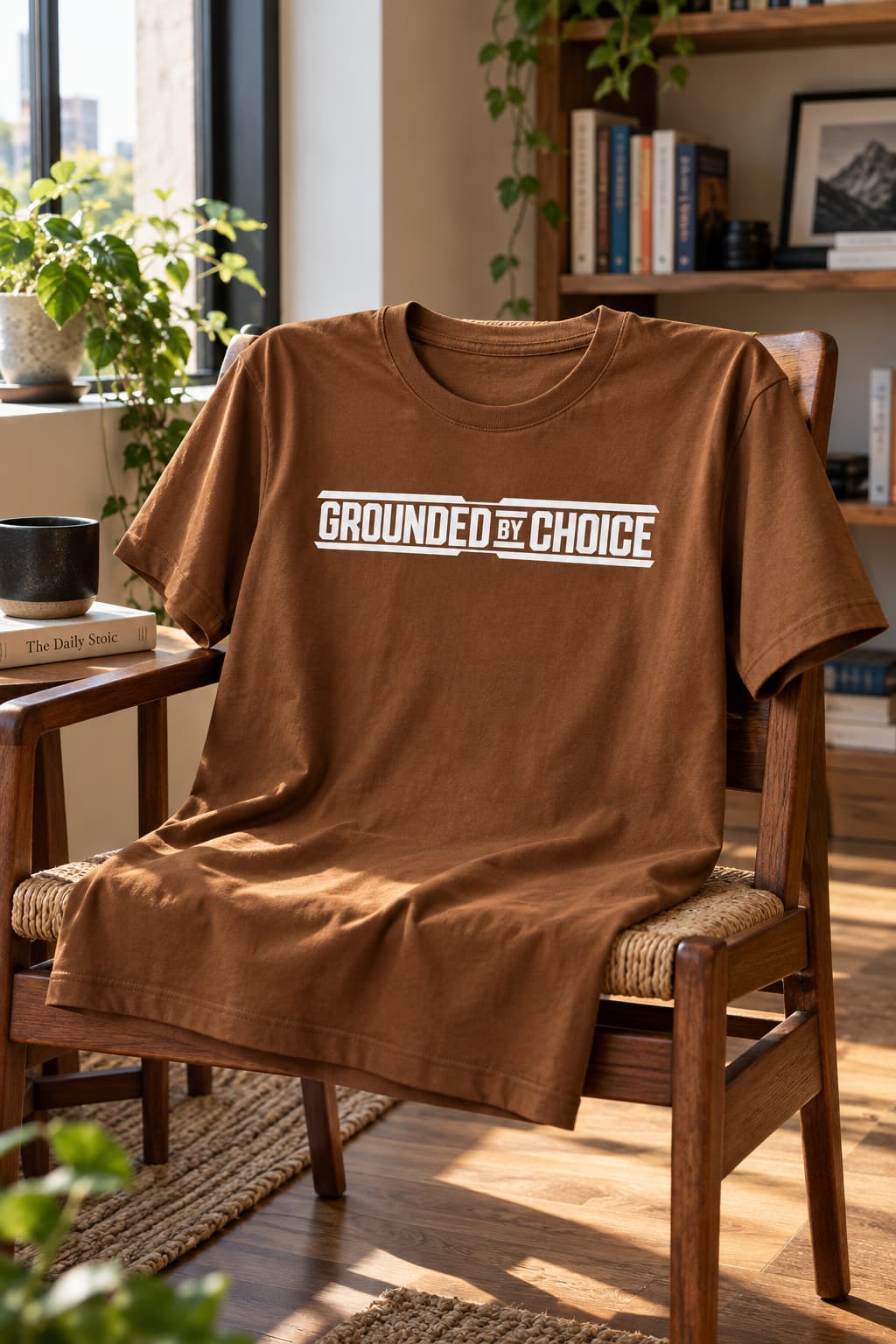 MENS CHOCOLATE BROWN ROUNDNECK T-SHIRT