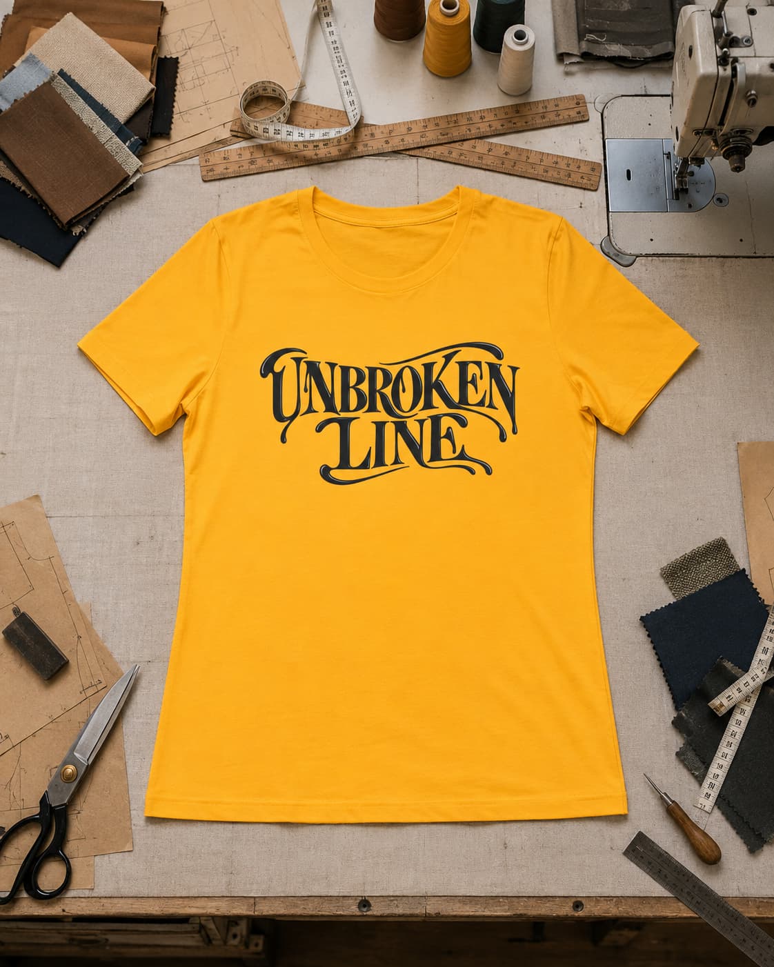karavirs™ Unbroken Line — Golden Yellow Women's Tee
